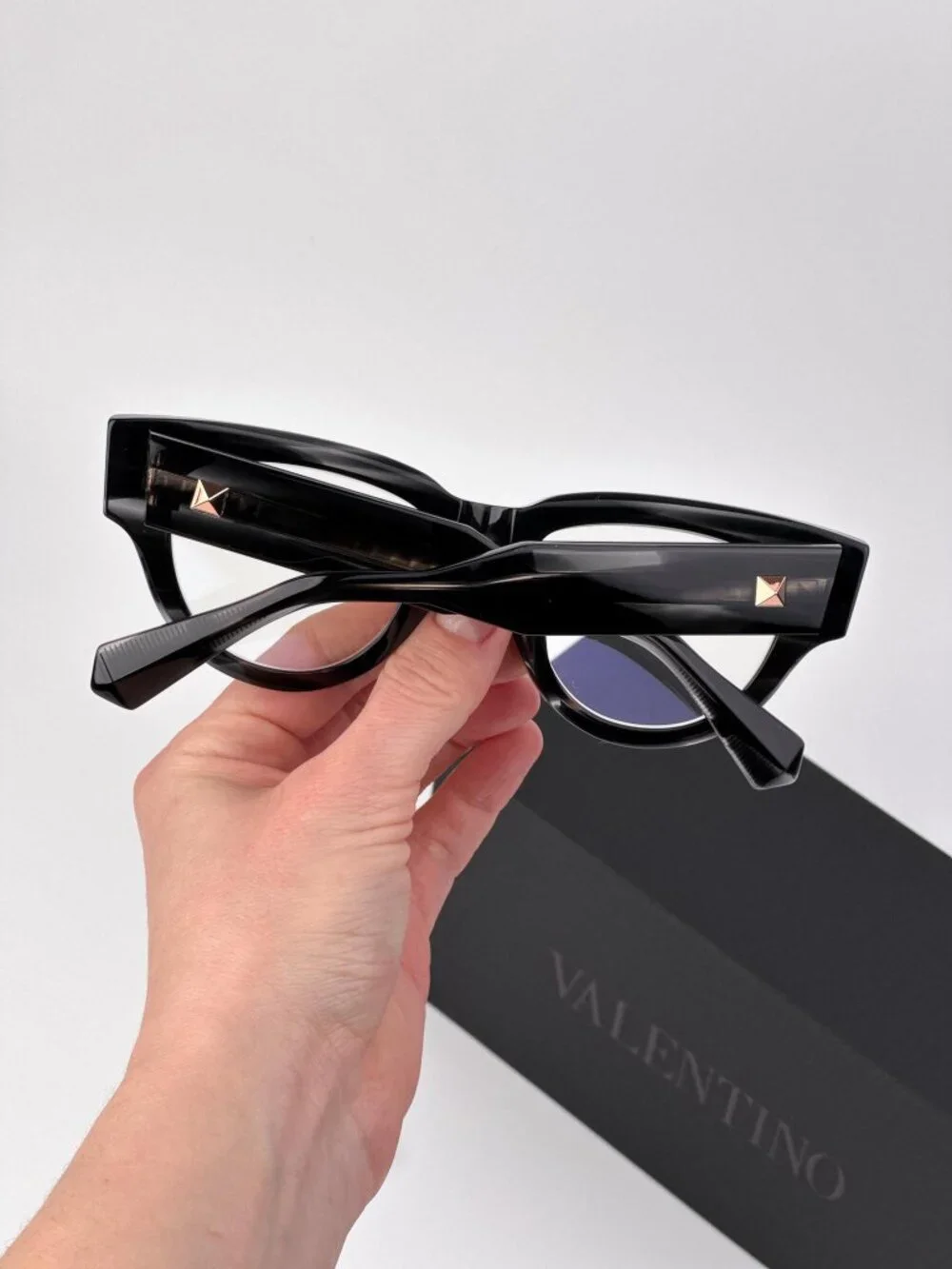 Valentino V-ESSENTIAL III VLX-125 A Cat Eye Eyeglasses – Black Swirl (Women)